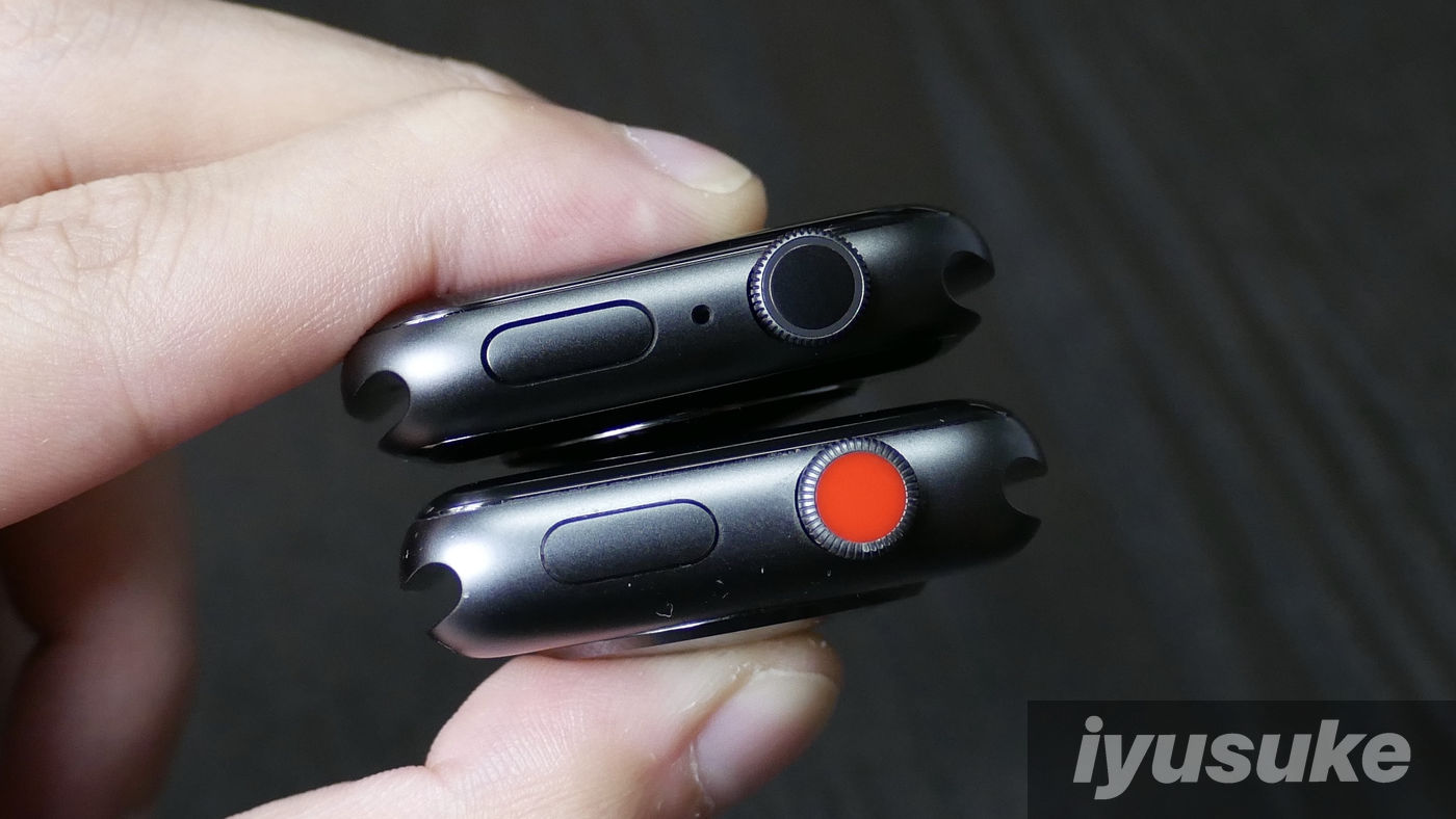 Apple Watch Series3とSeries 5のデジタルクラウン