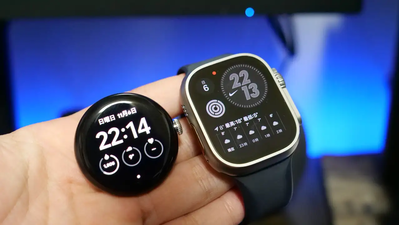 Pixel WatchとApple Watch Ultra