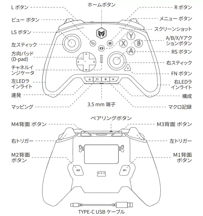 RAINBOW2 Proコントローラー ボタン配置と設定方法