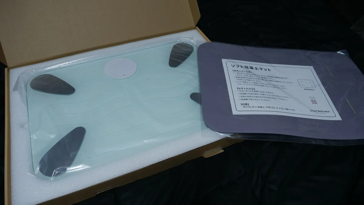 issin Smart Bath Mat スマートバスマット本体と付属品