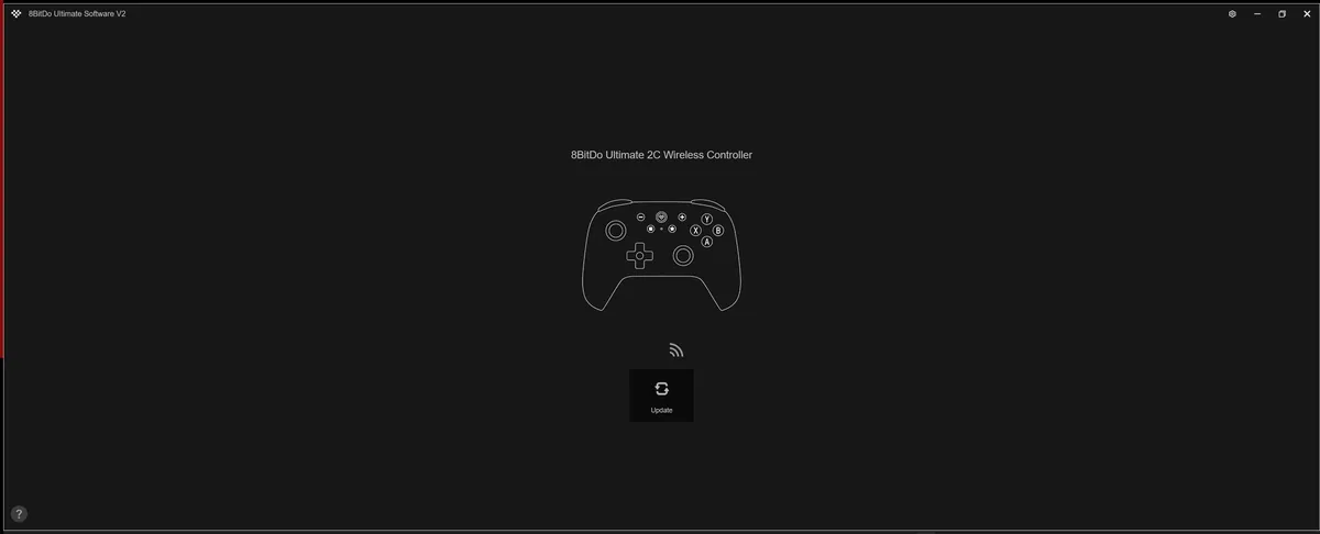 8BitDo Ultimate 2C Wireless Controller 専用ソフトの更新画面