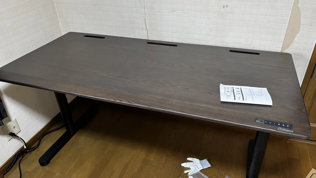 ラシカルデスク 組み立て 完成後