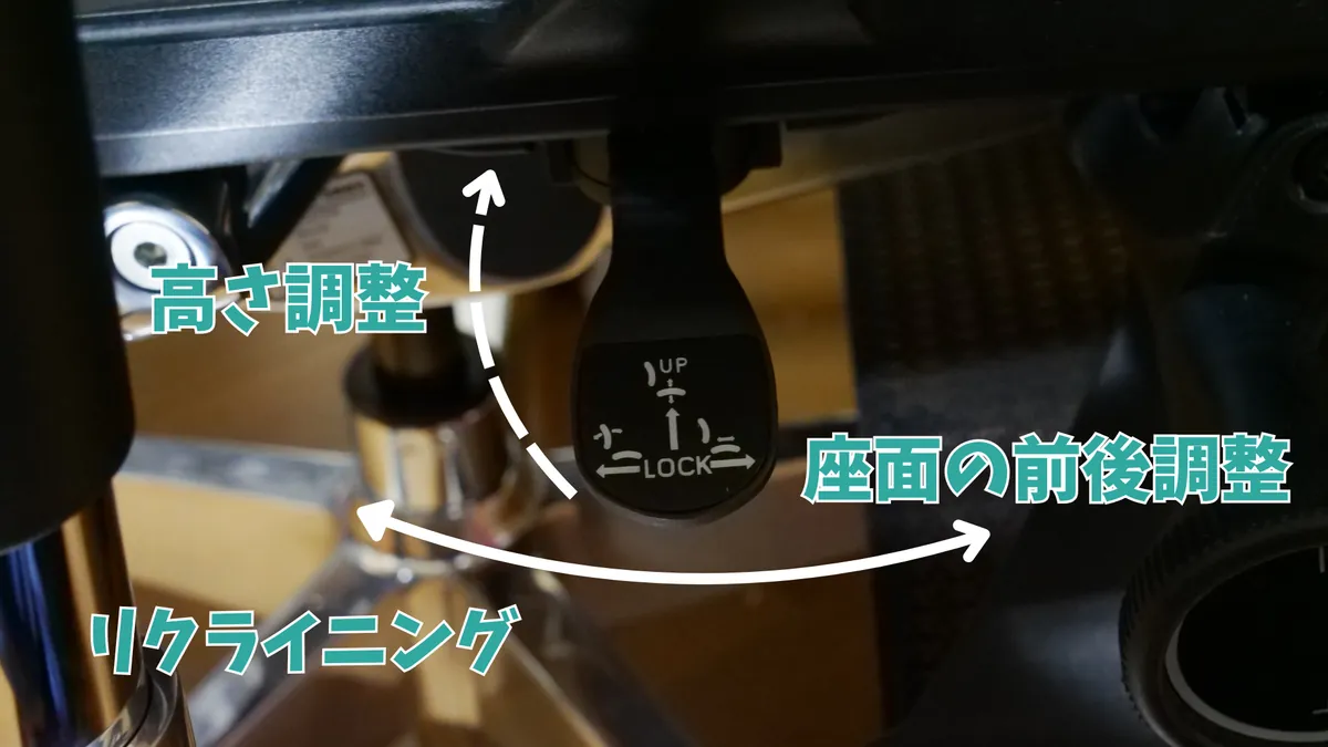 ラシカルチェア レバーの操作方法